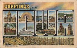 Greetings from Iowa Postcard