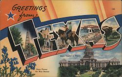 Greetings from Texas Postcard Postcard Postcard