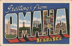 Greetings from Omaha Nebraska Postcard Postcard Postcard