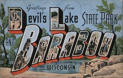 Greetings from Desvil's Lake State Park Postcard