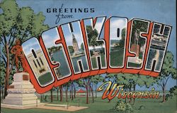 Greetings from Oshkosh Wisconsin Postcard Postcard Postcard