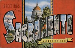 Greetings from Sacramento California Postcard Postcard Postcard