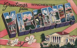 Greetings from Winchester Virginia Caribbean Islands Postcard Postcard Postcard