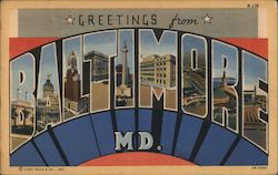 Greetings from Baltimore Postcard