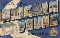 Greetings from Brigham Young University Postcard