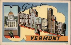 Greetings from Montpelier Postcard