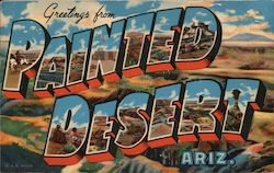 Greetings from Painted Desert Postcard