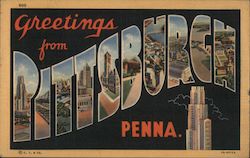 Greetings from Pittsburg Postcard