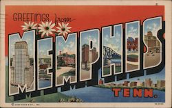 Greetings from Memphis Postcard