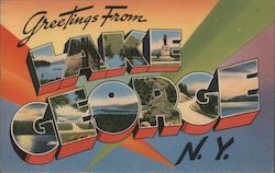 Greetings from Lake George Postcard