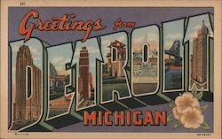 Greetings from Detroit Postcard