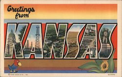 Greetings from Kansas Postcard