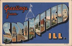 Greetings from Springfield Postcard