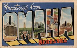 Greetings from Omaha Nebraska Postcard Postcard Postcard