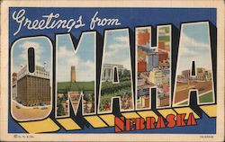 Greetings from Omaha Nebraska Postcard Postcard Postcard