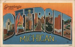Greetings from Detroit Postcard