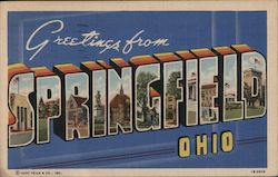 Greetings from Springfield Ohio Postcard Postcard Postcard