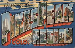 Greetings from Pikes Peak Region Postcard