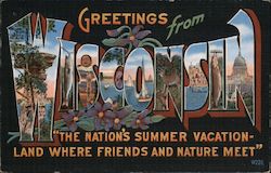 Greetings from Wisconsin Postcard