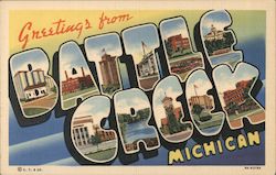 Greetings from Battle Creek Postcard