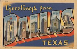 Greetings from Dallas Postcard
