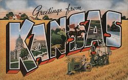 Greetings from Kansas Postcard
