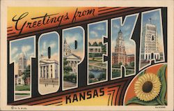 Greetings from Topeka Kansas Postcard Postcard Postcard