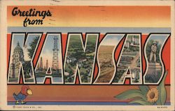 Greetings from Kansas Postcard
