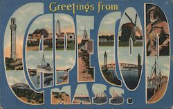 Greetings from Cape Cod Postcard