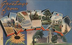 Greetings from Kansas Postcard