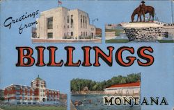 Greetings from Billings Postcard