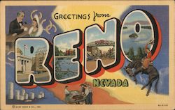 Greetings from Reno Postcard