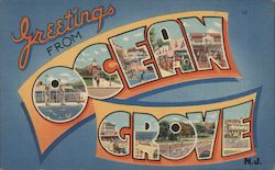 Greetings from Ocean Grove Postcard