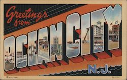 Greetings from Ocean City Postcard