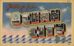 Greetings from Ocean City Postcard