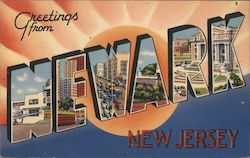 Greetings from Newark Postcard