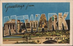 Greetings from Newark Postcard