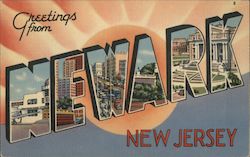 Greetings from Newark Postcard