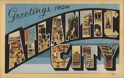 Greetings from Atlantic City Postcard