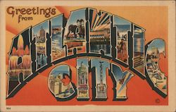 Greetings from Atlantic City Postcard