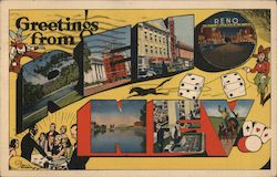 Greetings from Reno Postcard