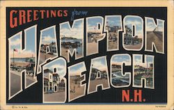 Greetings from Hampton Beach New Hampshire Postcard Postcard Postcard