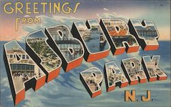 Greetings from Asbury Park New Jersey Postcard Postcard Postcard