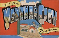 Greetings from Ventnor City New Jersey Postcard Postcard Postcard