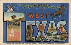 Greetings from West Texas Postcard Postcard Postcard