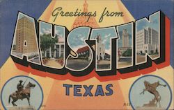 Greetings From Austin Texas Postcard Postcard Postcard