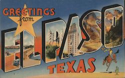 Greetings from El Paso Postcard