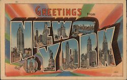 Greetings from New York Postcard Postcard Postcard