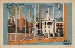 Greetings from Auburn New York Postcard Postcard Postcard