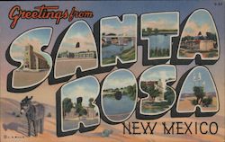 Greetings from Santa Rosa New Mexico Postcard Postcard Postcard